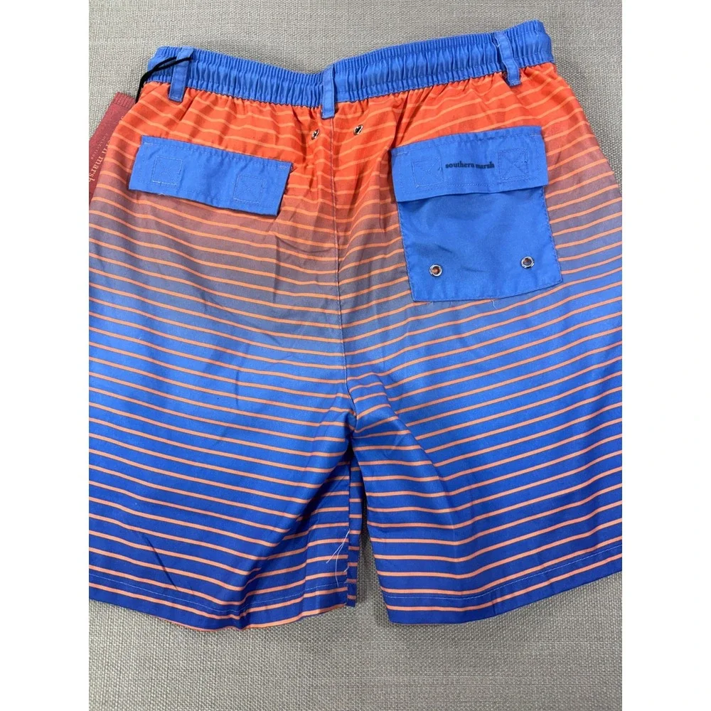 Southern Marsh NWT Boy's Faded Lines Swim Trunks Size Youth Large